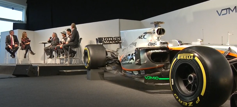 The VJM10's good side. Screencap via Sky Sports.